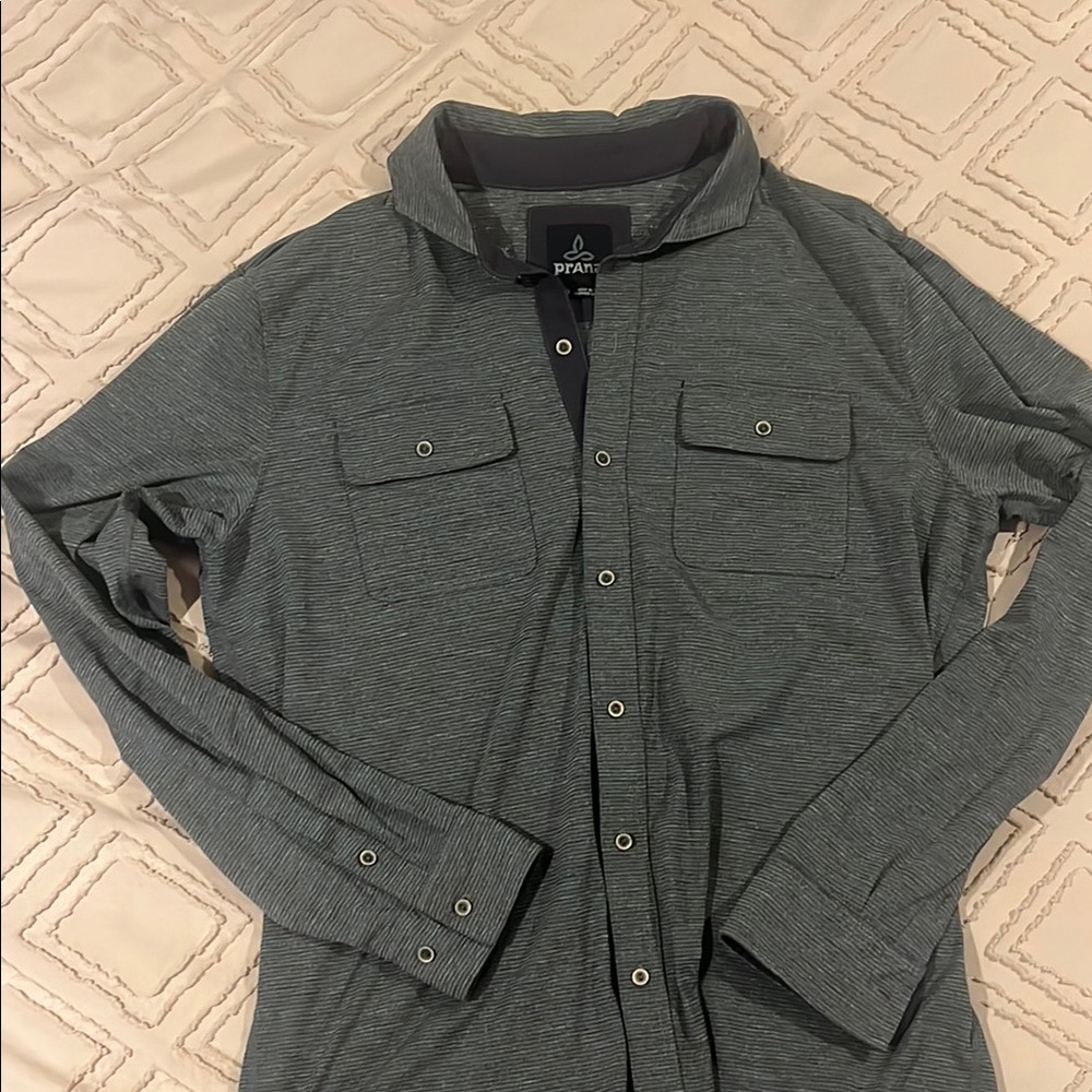 Prana Gray Button-Up